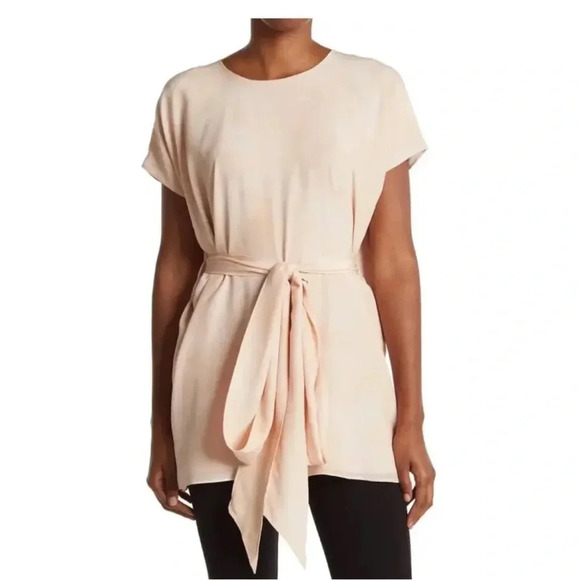 NWT MM Lafleur Selena Top Brushstroke Ballet Silk Blouse Sz M - Picture 1 of 10